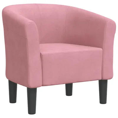 Image de vidaXL Fauteuil club rose velours