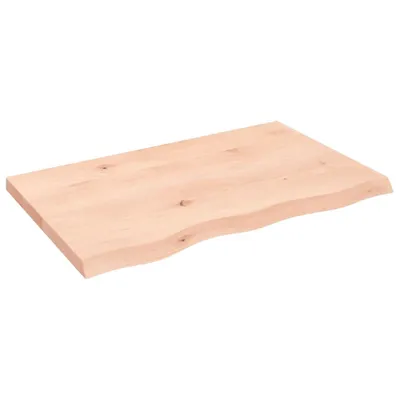 Produktbild von vidaXL Tischplatte 80x50x(2-4) cm Massivholz Eiche Unbehandelt