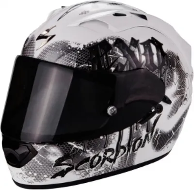 Obrázok produktu pre Moto přilba SCORPION EXO-1200 AIR TENEBRIS pearl bílo/stříbrná XXL