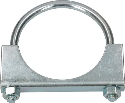 Productafbeelding van KOTARBAU® Beugelklem, uitlaatklem, buisklem, buisbeugelklem, U-bouten voor montage van antennes, buizen, masten, universele klem voor buisverbindingen, zilver, 90mm, buisklemmen
