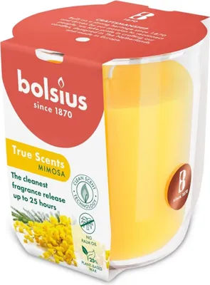 Image de BOLSIUS Mimosa Bolsius True Scents Bougie parfumée en verre 80/73
