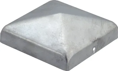 Produktbild von Pfostenkappe feuerverzinkt 70 x 70 mm Pyramide / Kappe für Pfosten 7 x 7 cm verzinkt