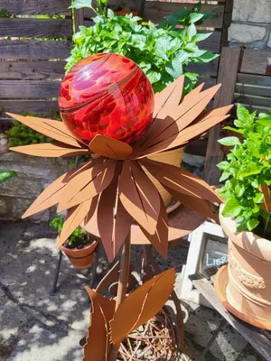 Produktbild von Edelrost Solarblume Maya, rot