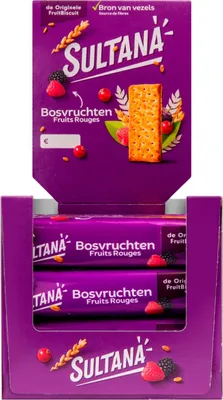 Produktbild von Sultana Fruchtkeks Waldfrüchte 24 Packungen x 43 Gramm
