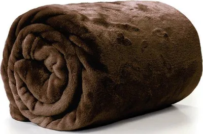 Image de Couverture douillette, couverture d'habitation ENZO 130x180cm brown brun foncé LEMETEX WA