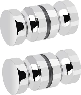 Produktbild von Stück Edelstahl-Duschtürgriffe, runde Duschtürknöpfe, Glasduschtürgriffe, Edelstahl-Schiebetürknöpfe für Badezimmer, Küche, Zuhause, Büro, Hotel