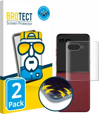 Produktbild von 2x BROTECT Fullscreen Schutzfolie für Motorola Razr 60 Ultra (Hinteres Display) Displayschutz Folie Fullcover Klar Transparent
