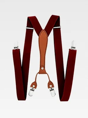 Produktbild von Herren Hosenträger mit Fliege im 2er Set, Breite 2,5 cm, X-Form und 4 starken Clips