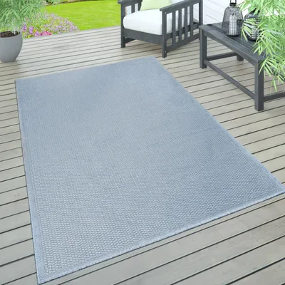 Produktbild von Outdoor Teppich wetterfest Garten & Terrasse flachgewebt Uni Sisaloptik robust Grösse 200x280 cm