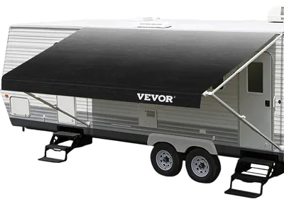 Zdjęcie produktu dla Tkanina Zamienna Do Markizy Vevor Rv 18Ft Wodoodporny Winyl Premium Węglowy