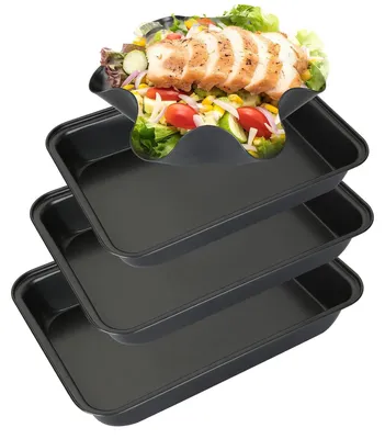 Produktbild von TRANKIELO® – 3-teiliges Backblech-Set – Antihaftbeschichtung aus Kohlenstoffstahl – Spülmaschinenfest für vielseitiges Kochen