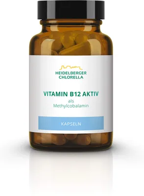 Produktbild von Heidelberger Chlorella Vitamin B12 aktiv Kapseln, 60 St. Kapseln