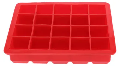 Produktbild von Silikon-Eiswürfelform mit 20 Fächern (Rot)