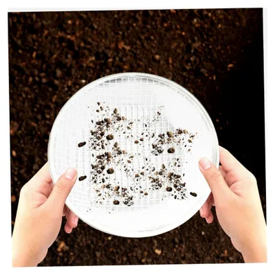Produktbild von Gartensieb mit 11,8'' Durchmesser - Bodensieb mit 1/3'' Maschenweite aus Metall
