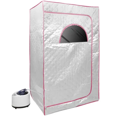 Produktbild von Tragbare Dampfsauna 1000W 220V Personal Home Spa mit Dampfgarer 100*80*170cm Silber