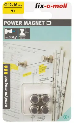 Produktbild von fix-o-moll Neodym Magnete Kegel 12mm silber