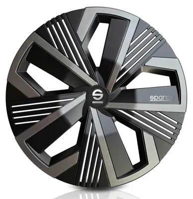 Produktbild von 15" Zoll Radkappen Schwarz Grau Radzierblenden Radblenden SPC1522BKGR SPARCO