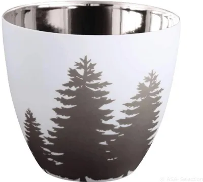 Produktbild von ASA Windlicht Bäume weiss/silber 6,4 cm