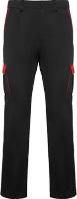 Produktbild von Roly Workwear PA8408 | Trousers Trooper 38 bis 60 - Farbe: Black 02/Red 60 - Größe: 58