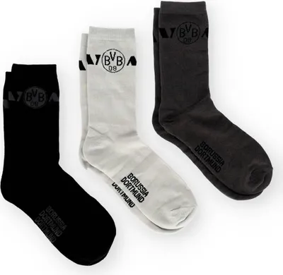Produktbild von Borussia Dortmund BVB 3er Socken Geschenkset Gr. 39-42
