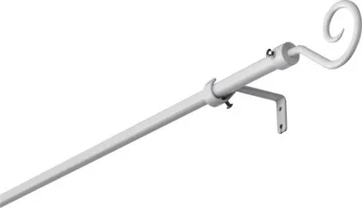 Obrázek produktu pro Teleskopická garnýž sada šnek kovová Ø 13/16 mm 100-200 cm bílá