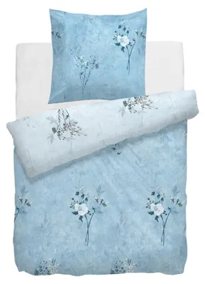 Immagine prodotto di Copripiumino Heckettlane Blau Ostana - 155x220 cm + 1 federa 80x80 cm - Realizzato in 100% cotone twill