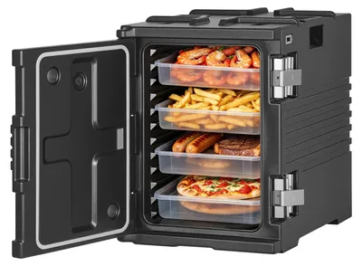 Thermobox 90 l, Isolierbox LLDPE 650x450x620 mm, Transportbox für Speisen