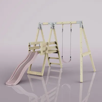 Produktbild von OutdoorToys Schaukel Amsel aus Holz in Rosa Altrosa
