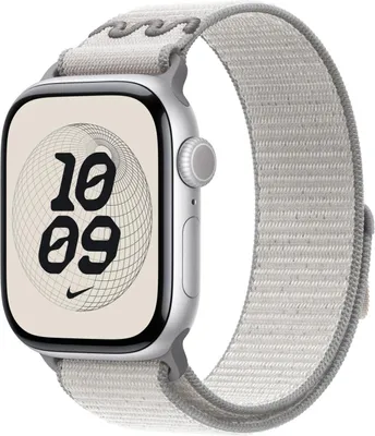 Produktbild von Apple Nike Sport Loop Band Grau Nylon, Recyceltes Polyester, Elasthan