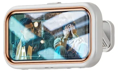 Immagine prodotto di TRANKIELO® - Supporto girevole a 480° impermeabile per telefono da doccia – Regolabile e autoadesivo, adatto per smartphone fino a 7 pollici
