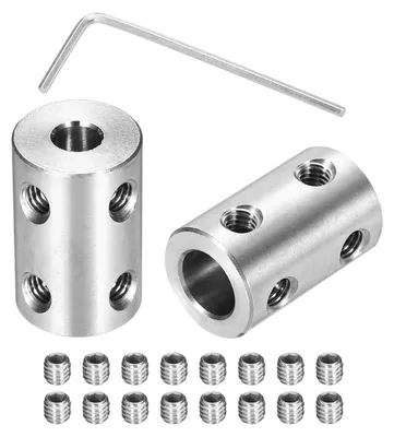 Schraubkopplung 5–8 mm, L 22 x D 14 mm, Stahl, 6 St.