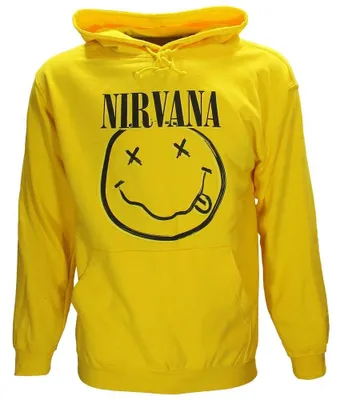 Zdjęcie produktu dla Bluza z kapturem Nirvana Smiley, kolor żółty – rozmiar XXL