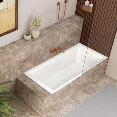 Produktbild von KALDEWEI Badewanne PURO NEXT COMBI Invisible Grip 1437 190 x 90 cm alpinweiß glänzend Antirutschbeschichtung 14372300100