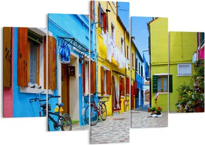 Produktbild von Bild auf Leinwand - Leinwandbild - Sonne Tag Fahrrad Straße - 150x100cm - Wand Bild - Wanddeko - Leinwanddruck - Bilder - Kunstdruck - Wanddekoration - Leinwand bilder - Wandkunst - EA150x100-2614