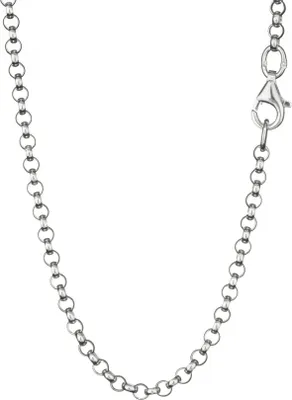 Produktbild von 45cm Erbskette Sterling Silber 925 Kette Rund Halskette Silberkette 2,6mm Breit