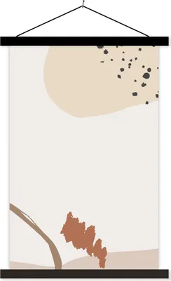 Produktbild von MuchoWow® Textilposter Sommer - Abstrakt - Weiß 40x60 cm mit schwarzem Rahmen - Wanddekorationen