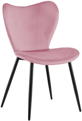 Produktbild von CLP Esszimmerstuhl Maika gepolstert mit Samt- oder Stoffbezug belastbar bis 150 kg rosa Material Samt