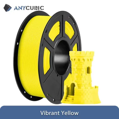 Produktbild von 3D-Drucker Filament - PLA 1,75 mm - 3 kg Spule - Für FDM 3D-Drucker - Leuchtgelb