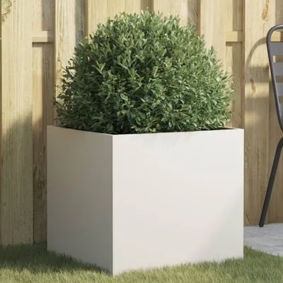 Produktbild von Pflanzkübel Weiß 49x47x46 cm Kaltgewalzter Stahl 841561