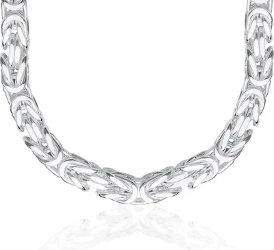 Produktbild von Massive Königskette aus 925 Sterlingsilber-10 mm-Halskette für Herren