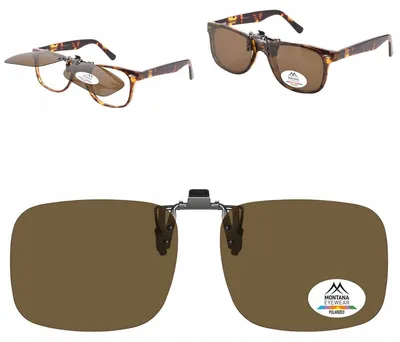 Produktbild von Montana C8B Braune Polarized Clip-on Sonnenbrillen für Korrekturbrillen