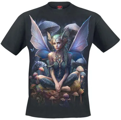 Produktbild von Spiral T-Shirt Herren Magical schwarz Gothic, Rockwear 100% Baumwolle L