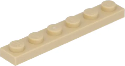 Image de Lego® 1x6 plaque 3666 - 1 pièce beige
