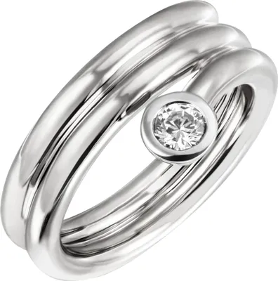 Produktbild von Gr. 52 Damen Ring 925 Sterling Silber 1 Zirkonia Silberring