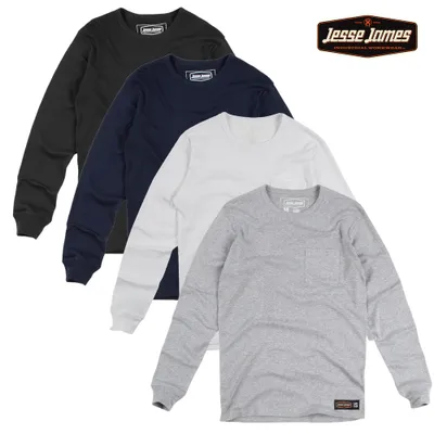 Produktbild von Jesse James T-Shirt Longsleeve Sturdy Work Pocket, Farbe:grey, Größe:S