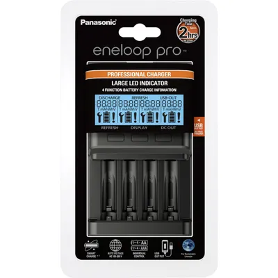 Produktbild von Panasonic eneloop BQ-CC65E - Batterieladegerät - 4 x Batterien laden - 1 A (USB)