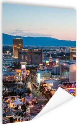 Produktbild von MuchoWow® Poster Las Vegas - Strip - Abend 60x90 cm - Wanddekoration