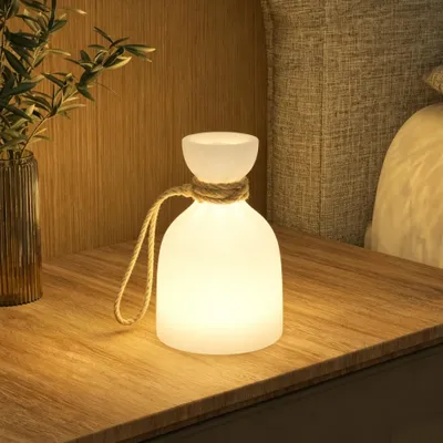 Produktbild von Tischlampe kabellos mit Fernbedienung,Tragbare LED Nachtlicht,16 Farben,Aufhängbar,dimmbare Campinglampen,USB-Aufladung Nachttischlampe wasserdicht