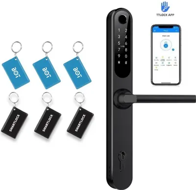 Produktbild von BOT Smart Griff TTLock H1 schwarz 85 mm