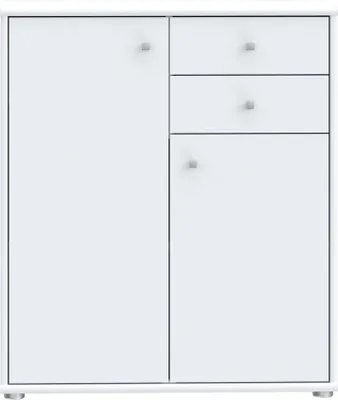 Image de Kommode >TEMPRA2< 2 Türen, 2 Schübe, in Weiss - 73,7x85,5x34,8cm (BxHxT)